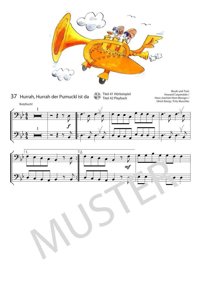 Beispielinhalt (Bild) Posaunen Fuchs Spielbuch (mit MP3-CD)