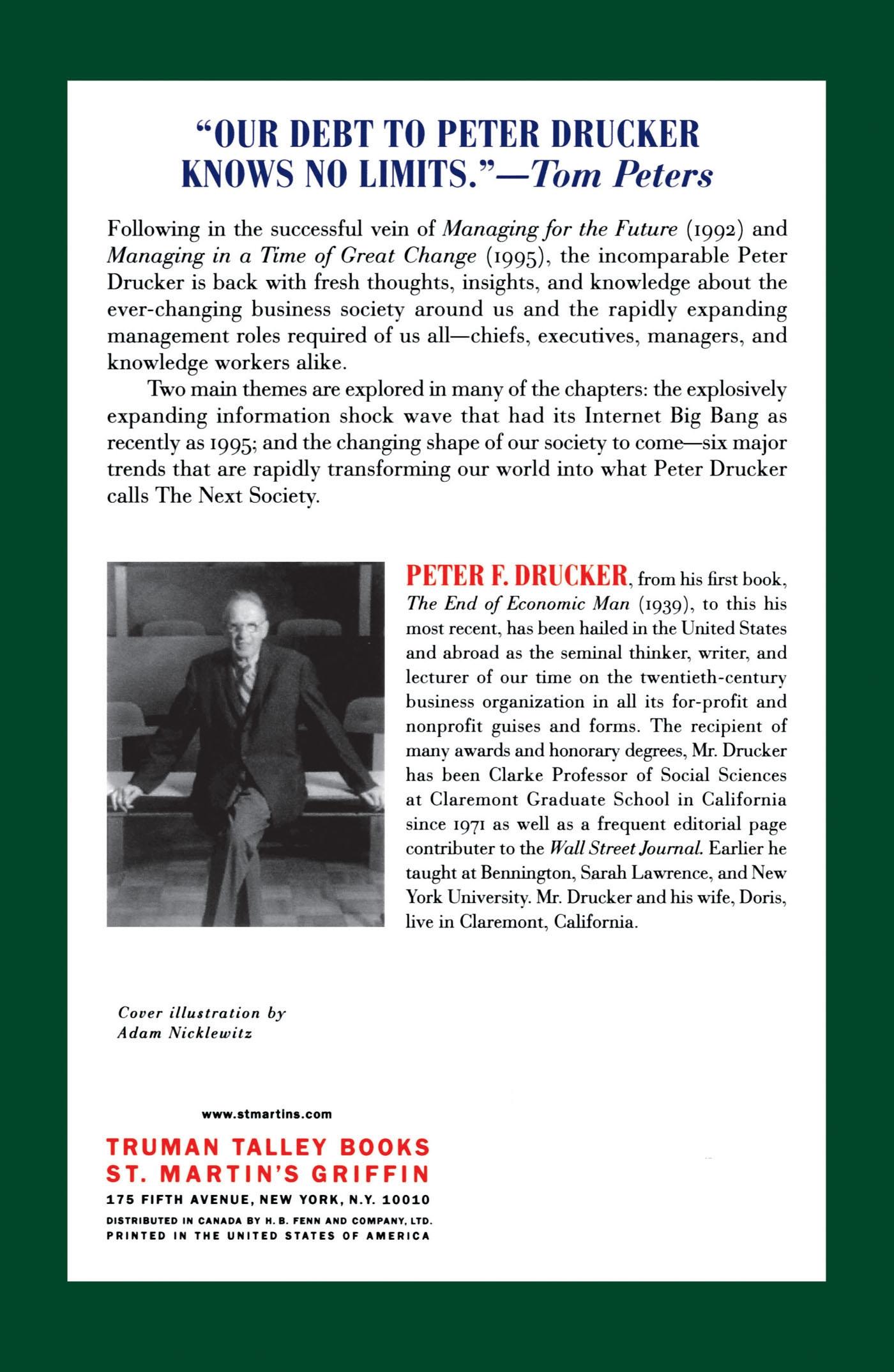 Rückseitencover Managing in the Next Society