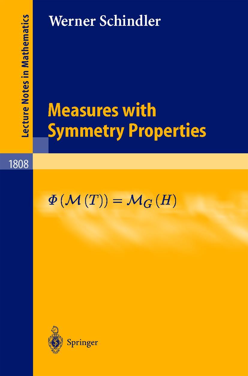 Vorderes Coverbild Measures with Symmetry Properties