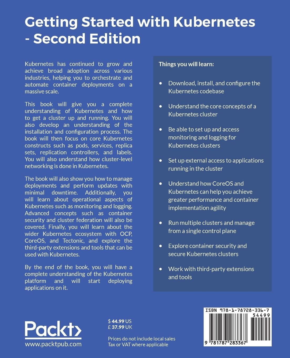 Rückseitencover Getting Started with Kubernetes - Second Edition