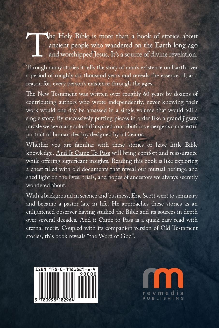 Rückseitencover And It Came to Pass in the New Testament: 36 Bible Stories For Grown-Ups