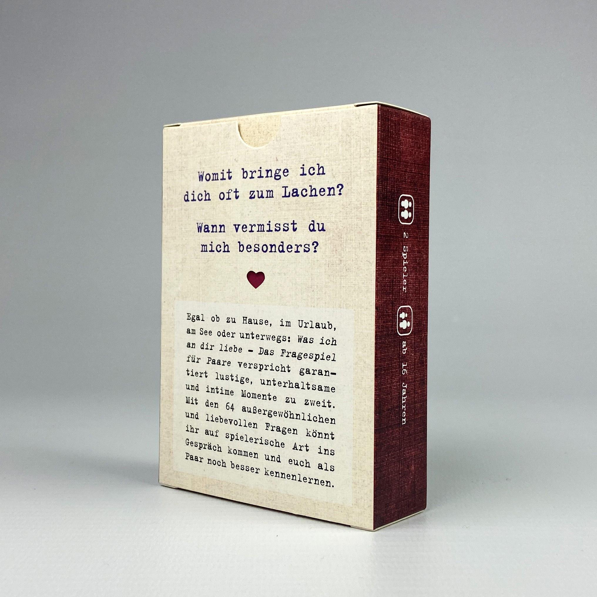 Beispielinhalt (Bild) Was ich an dir liebe - Das Fragespiel für Paare