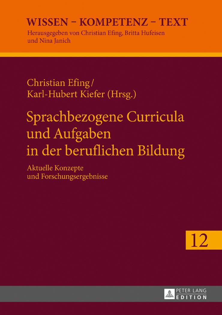 Vorderes Coverbild Sprachbezogene Curricula und Aufgaben in der beruflichen Bildung