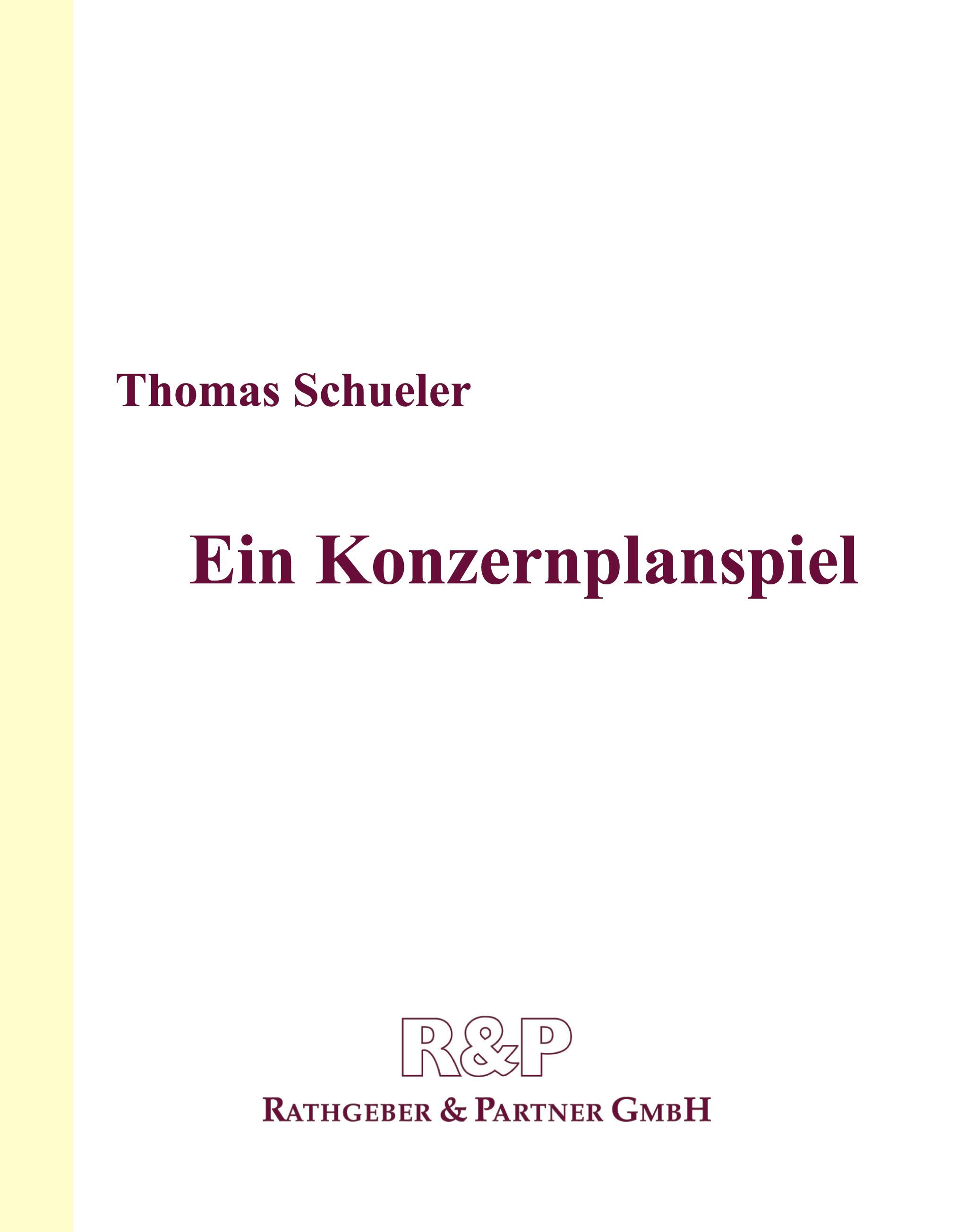 Vorderes Coverbild Ein Konzernplanspiel