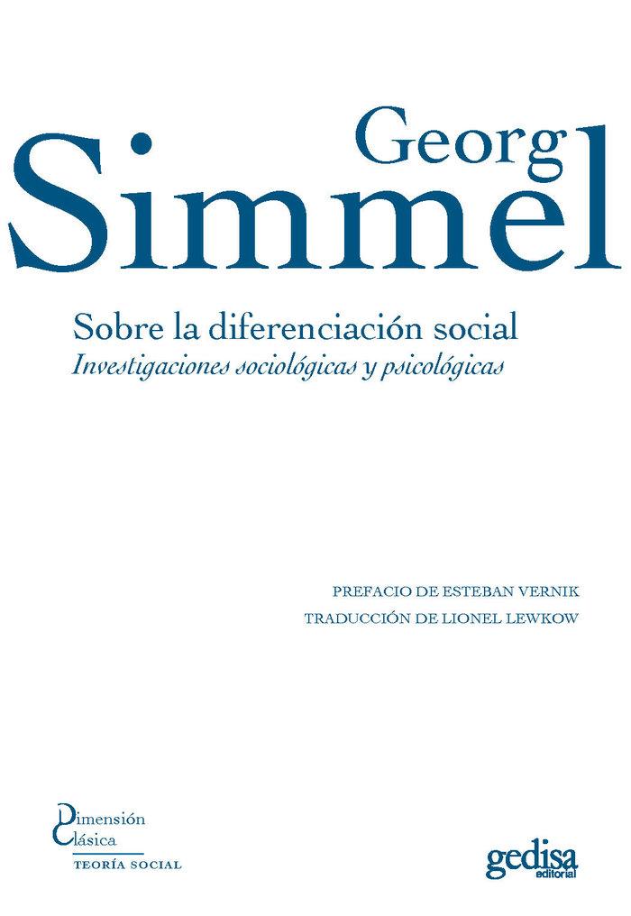 Vorderes Coverbild Sobre la diferenciación social : investigaciones sociológicas y psicológicas
