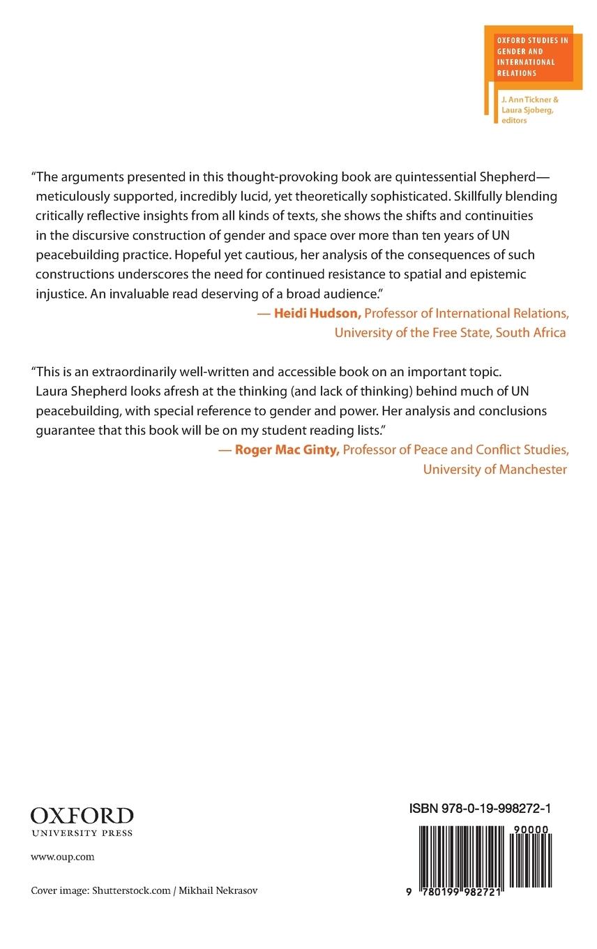 Rückseitencover Gender, UN Peacebuilding, and the Politics of Space