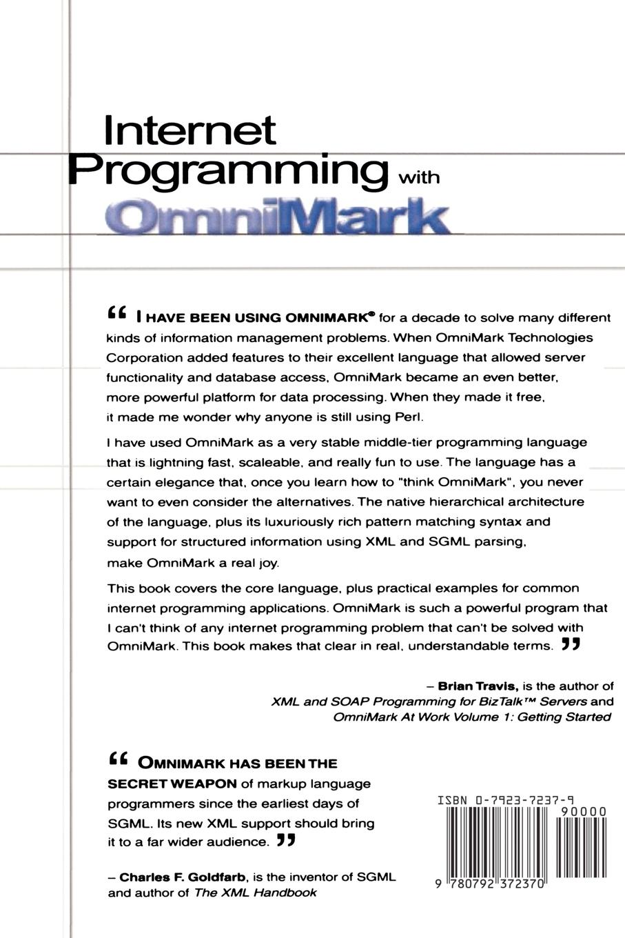 Rückseitencover Internet Programming with OmniMark