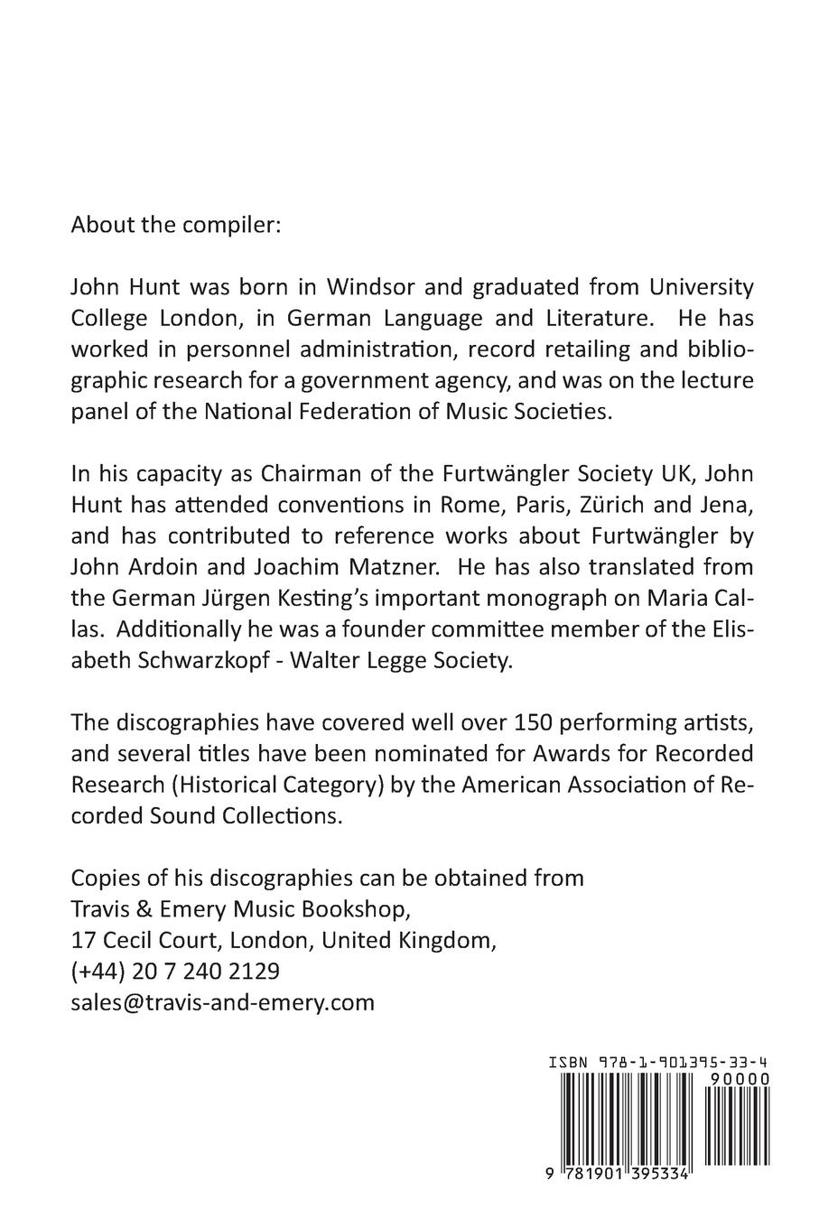 Rückseitencover Record Pioneers - Richard Strauss, Hans Pfitzner, Oskar Fried, Oswald Kabasta, Karl Muck, Franz Von Hoesslin, Karl Elmendorff.