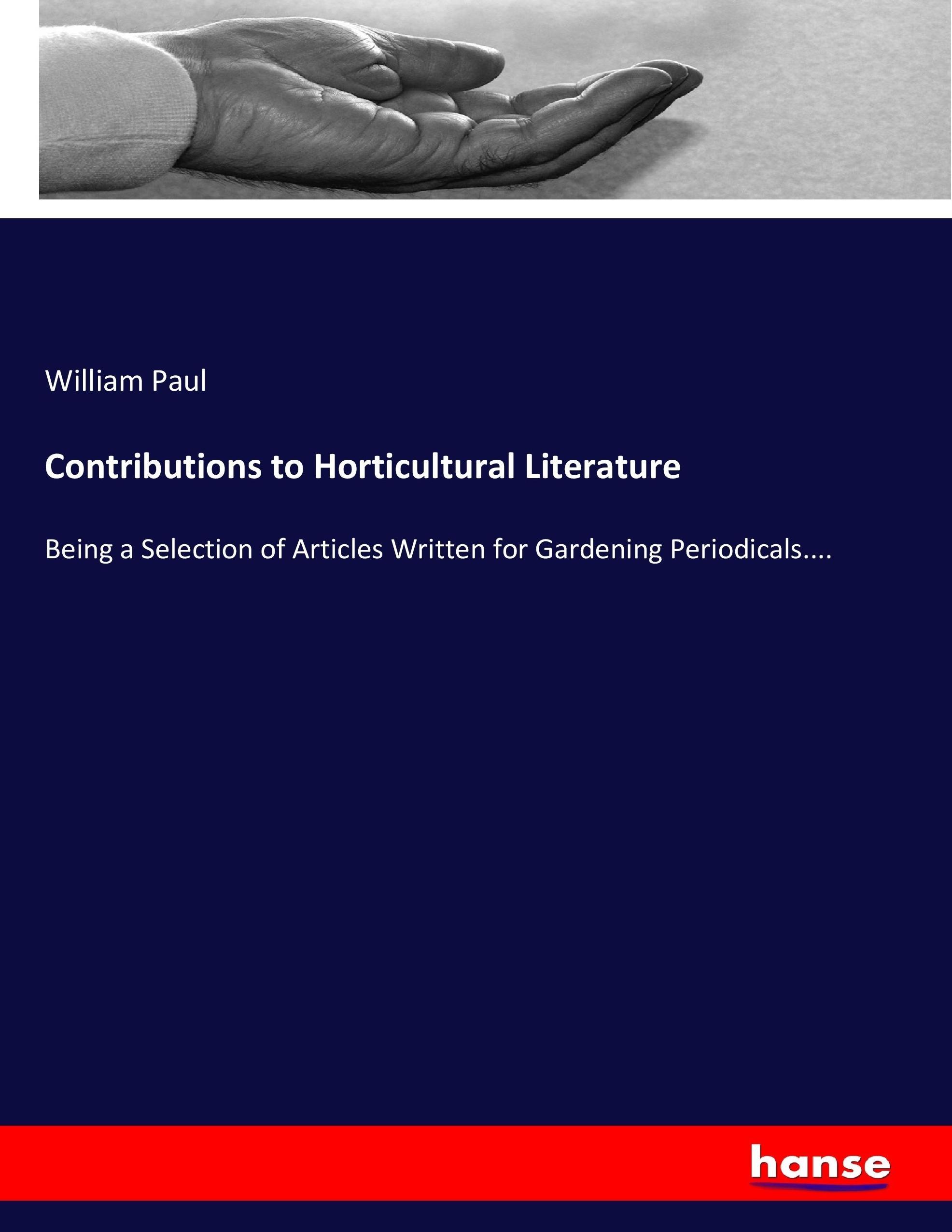 Vorderes Coverbild Contributions to Horticultural Literature