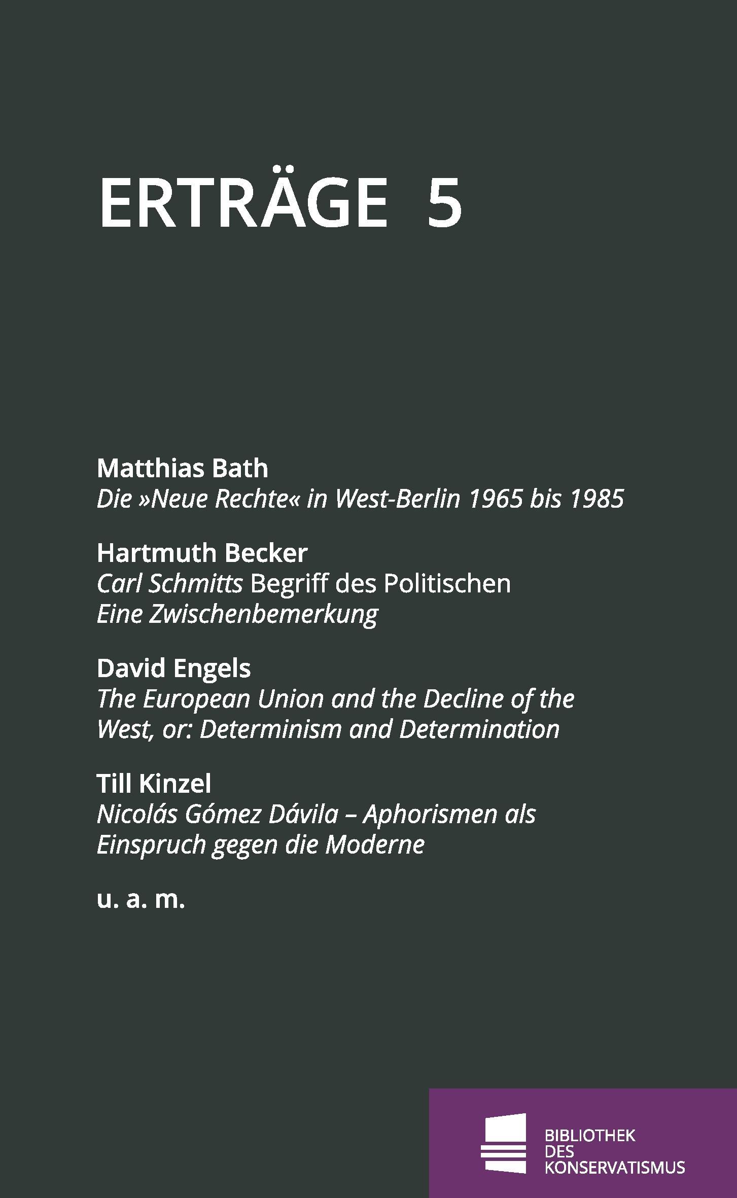 Vorderes Coverbild Erträge