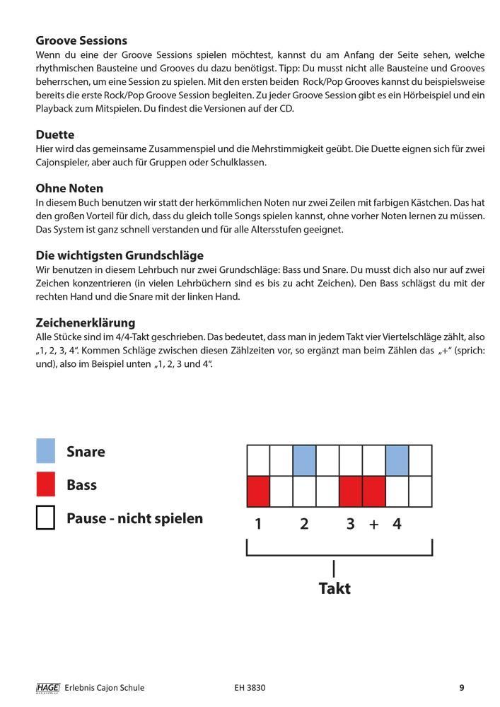 Beispielinhalt (Bild) Erlebnis Cajon Schule (mit MP3-CD)