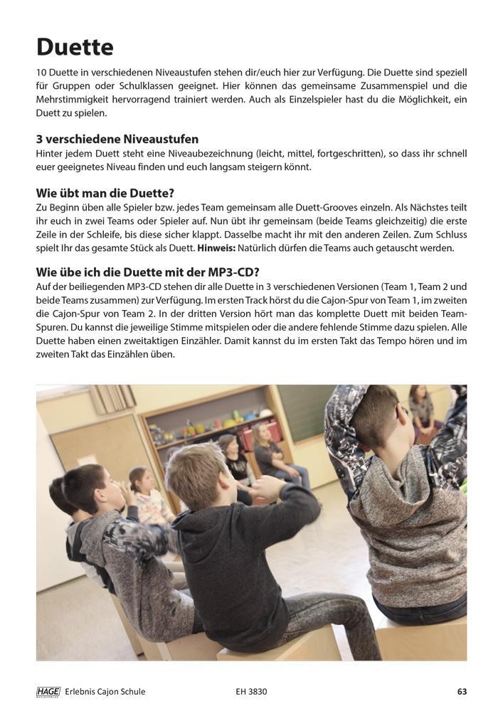 Beispielinhalt (Bild) Erlebnis Cajon Schule (mit MP3-CD)