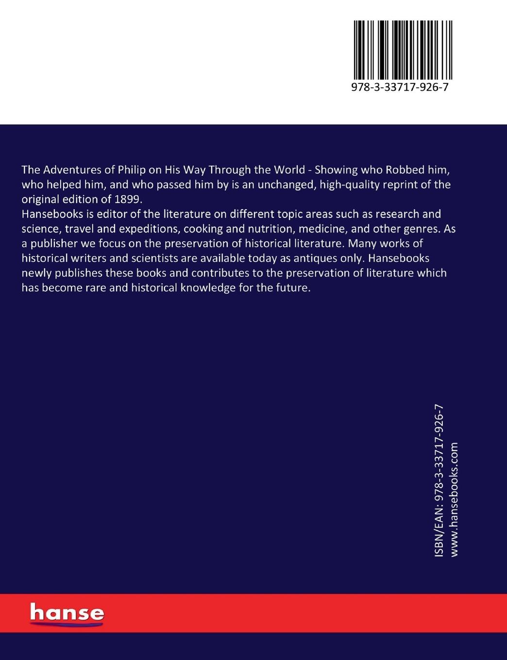 Rückseitencover The Adventures of Philip on His Way Through the World