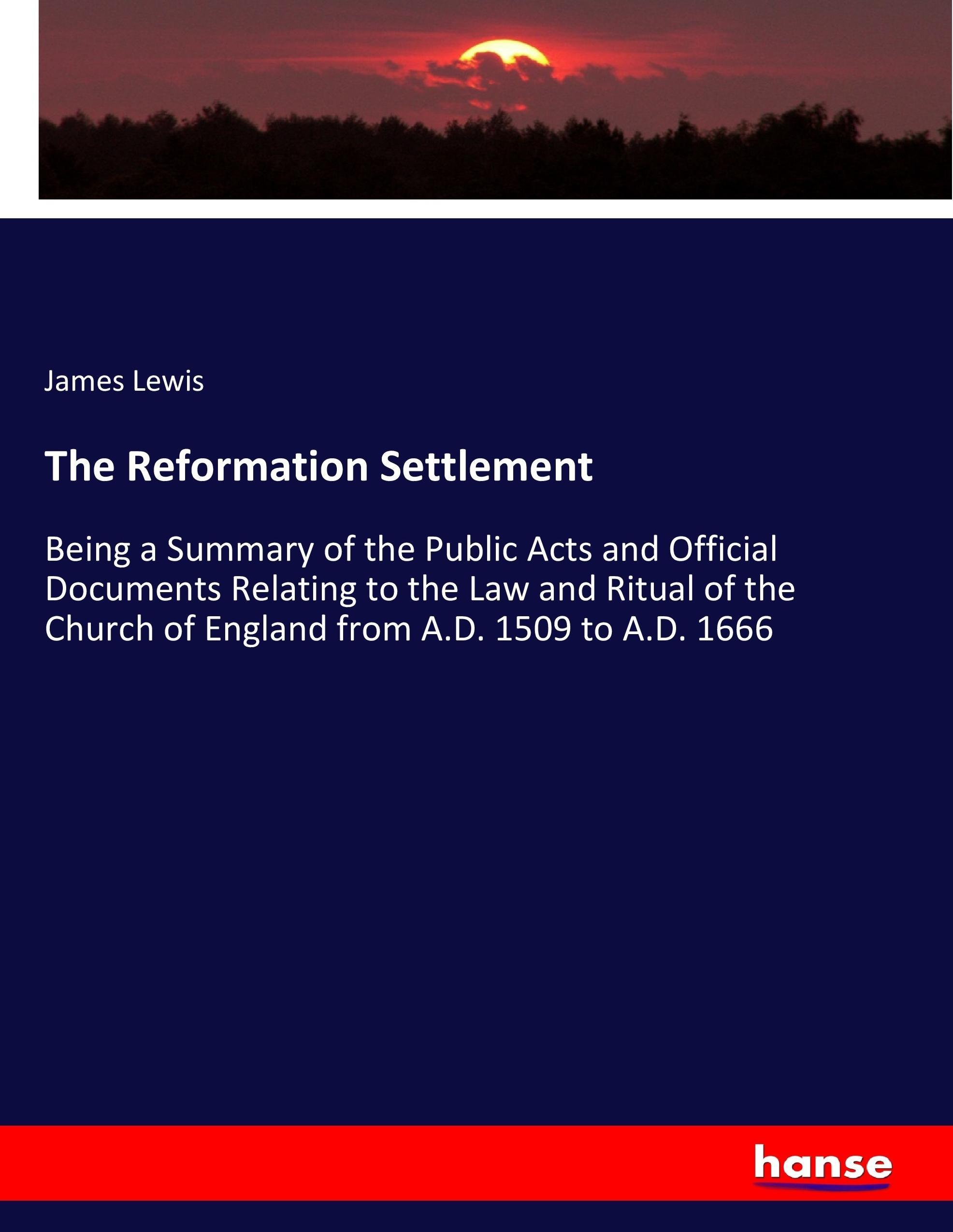 Vorderes Coverbild The Reformation Settlement