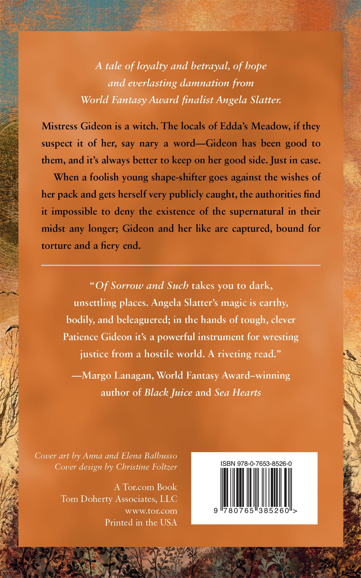 Rückseitencover OF SORROW AND SUCH