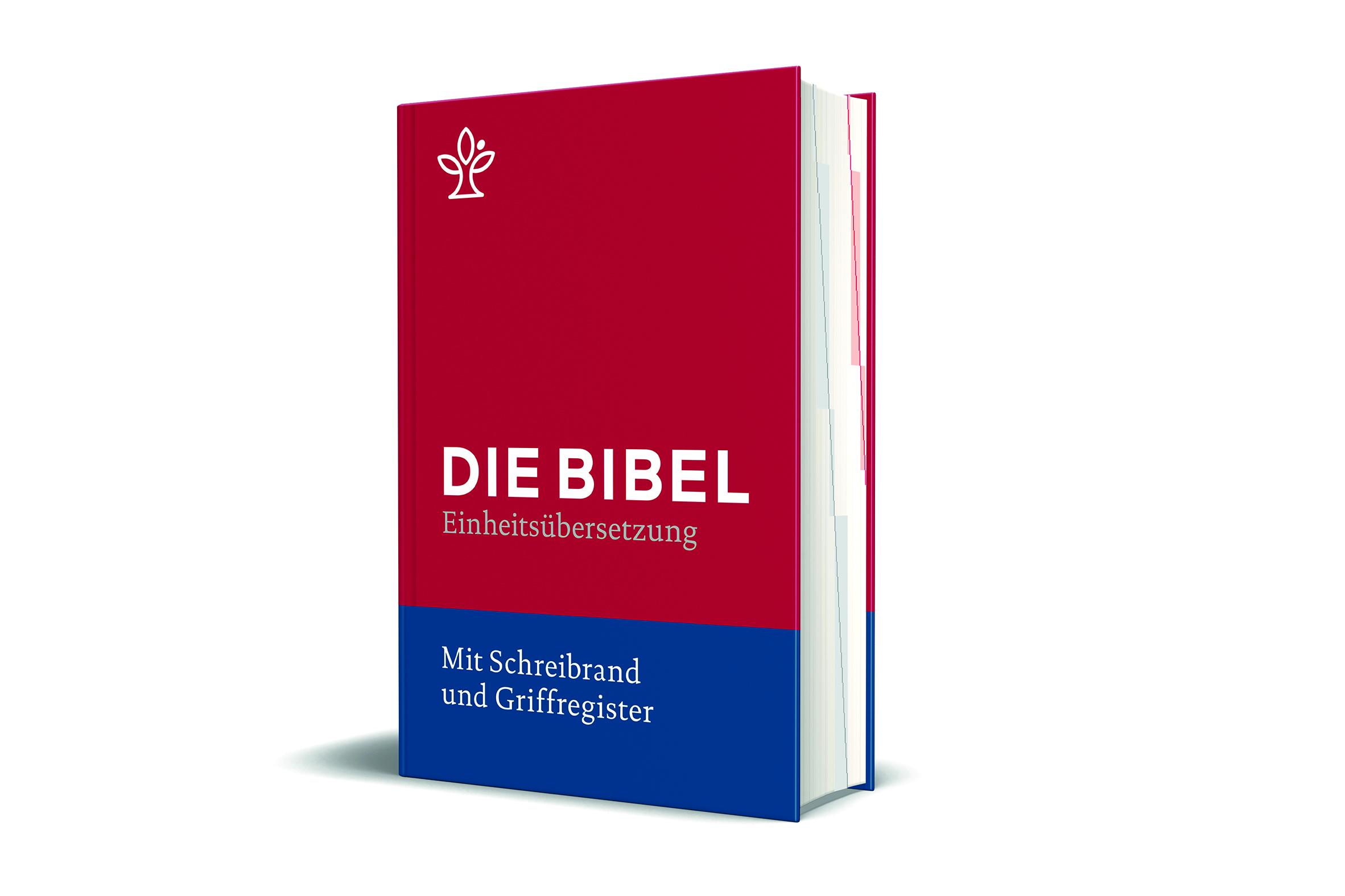 Vorderes Coverbild Bibel mit Schreibrand (Roter Einband)