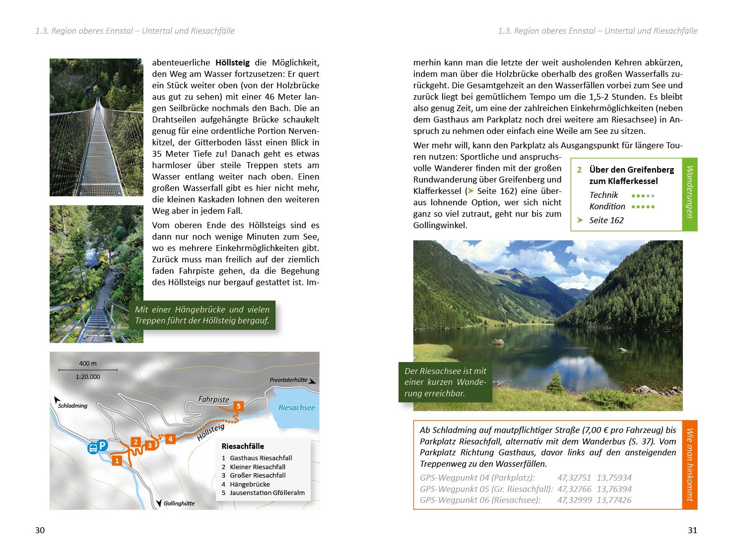 Beispielinhalt (Bild) Maremonto Reise- und Wanderführer: Obersteiermark und Pyhrn-Priel-Region