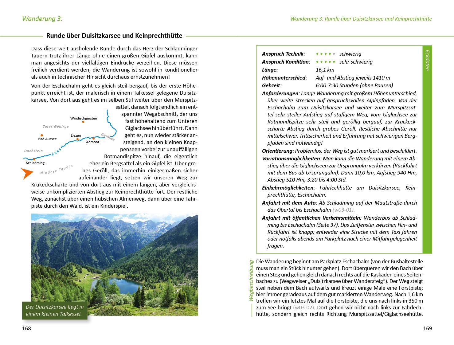 Beispielinhalt (Bild) Maremonto Reise- und Wanderführer: Obersteiermark und Pyhrn-Priel-Region