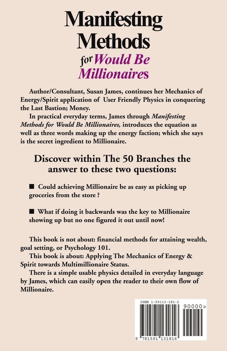 Rückseitencover Manifesting Methods for Would Be Millionaires