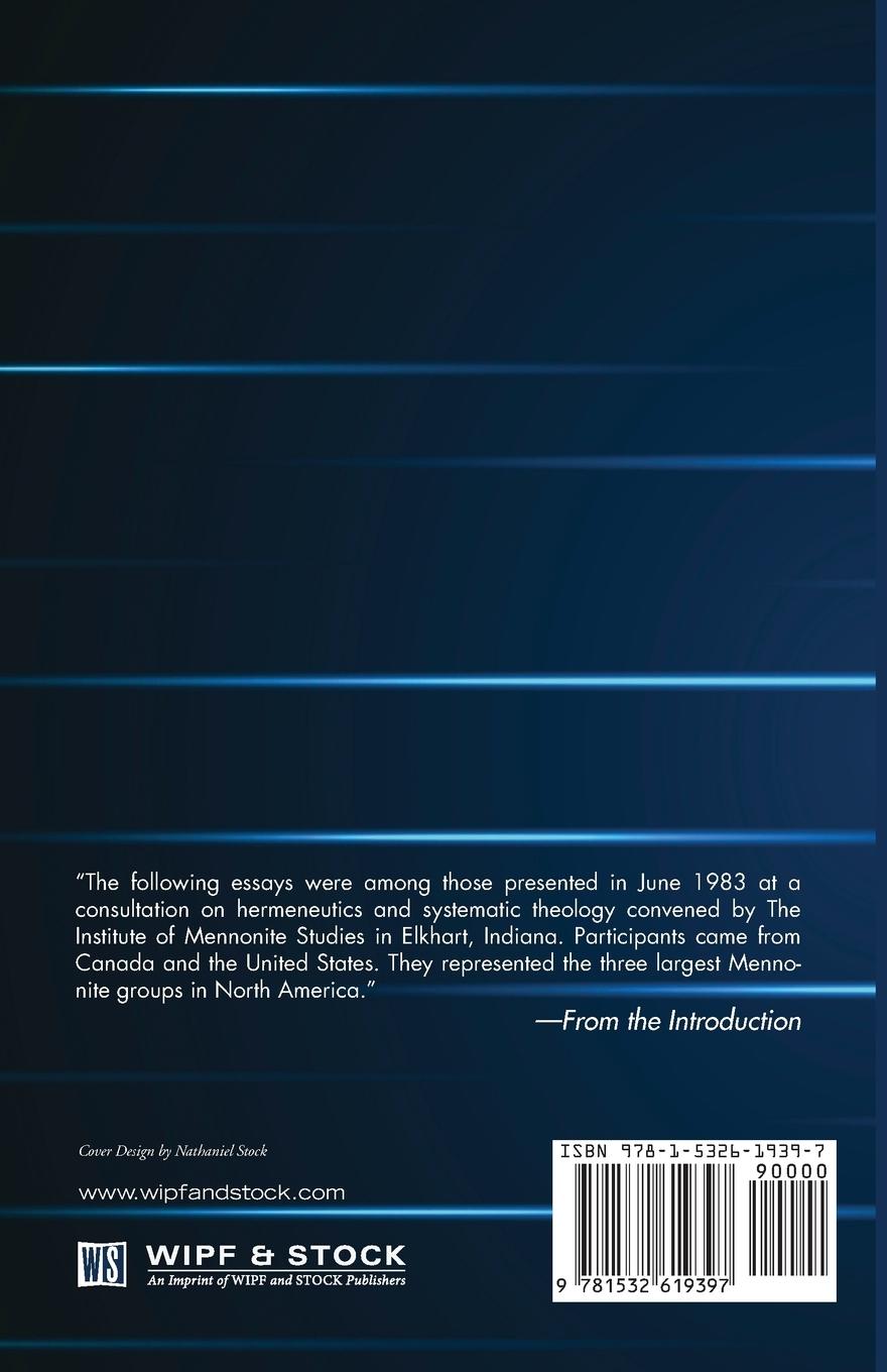 Rückseitencover Explorations of Systematic Theology