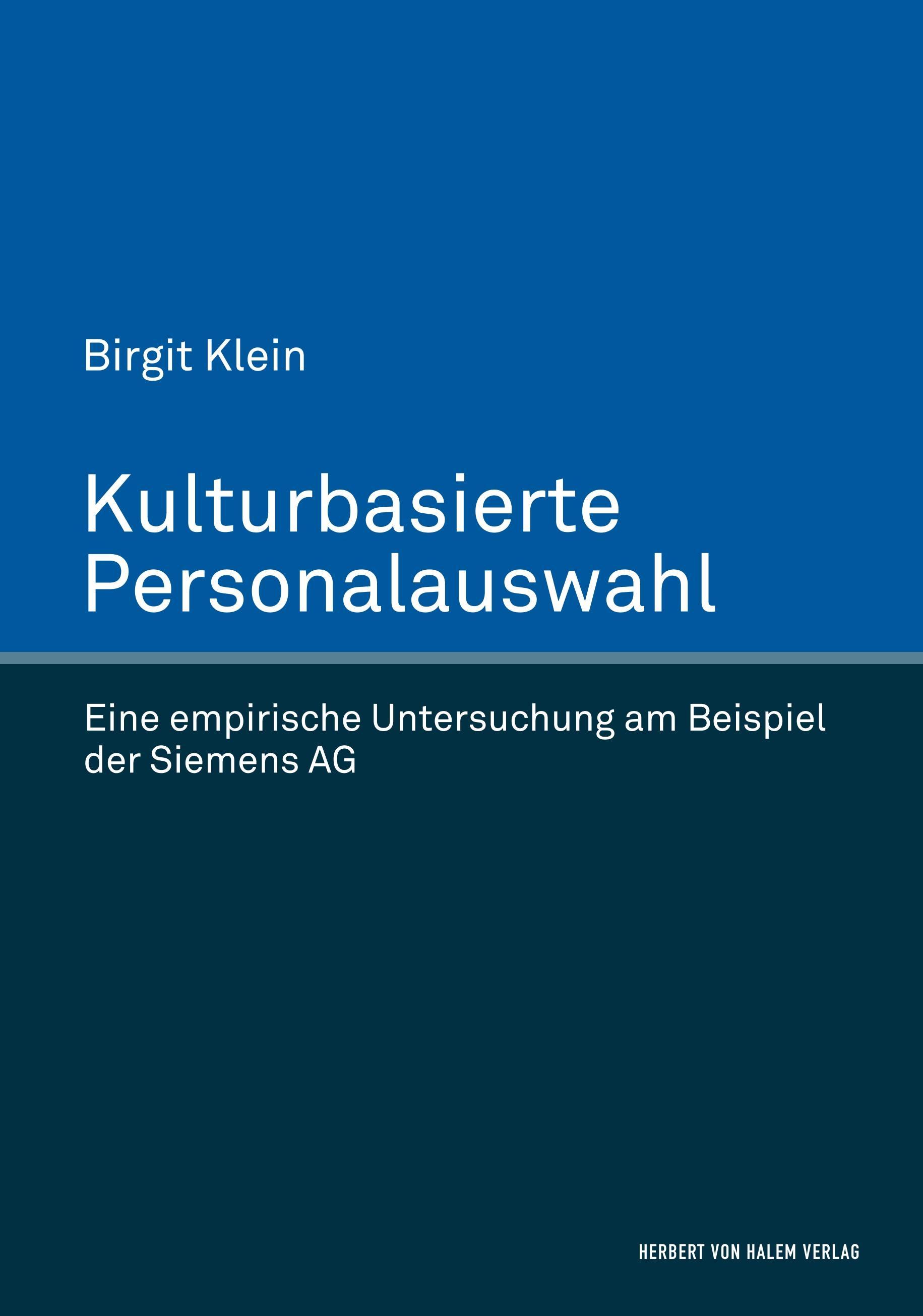 Vorderes Coverbild Kulturbasierte Personalauswahl. Eine empirische Untersuchung am Beispiel der Siemens AG