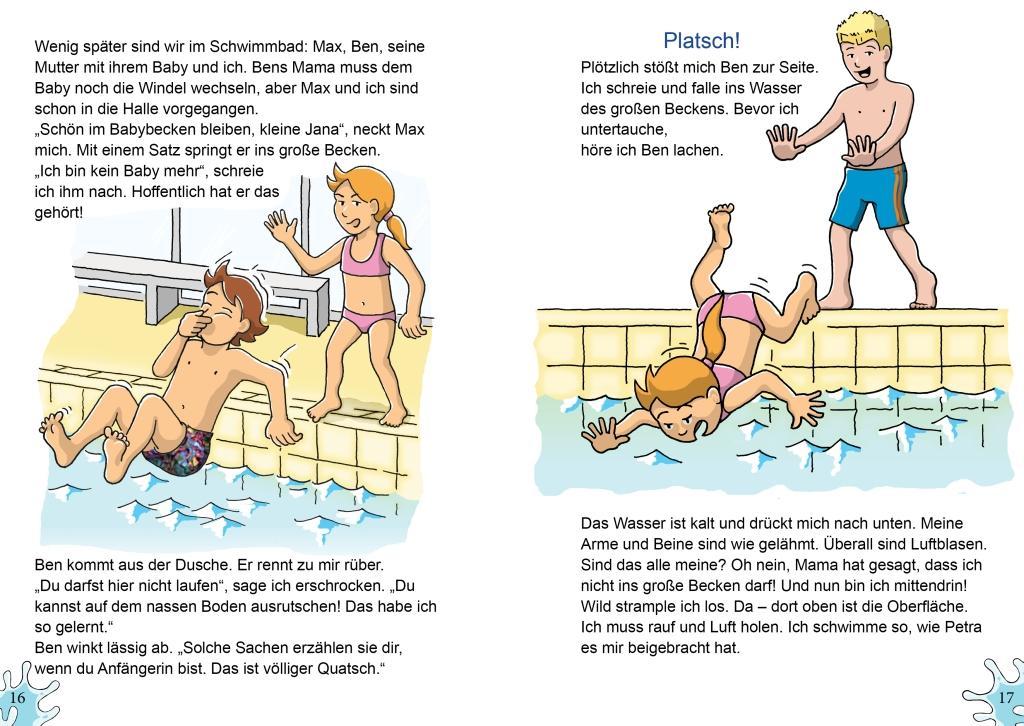 Beispielinhalt (Bild) Jana im Schwimmbad