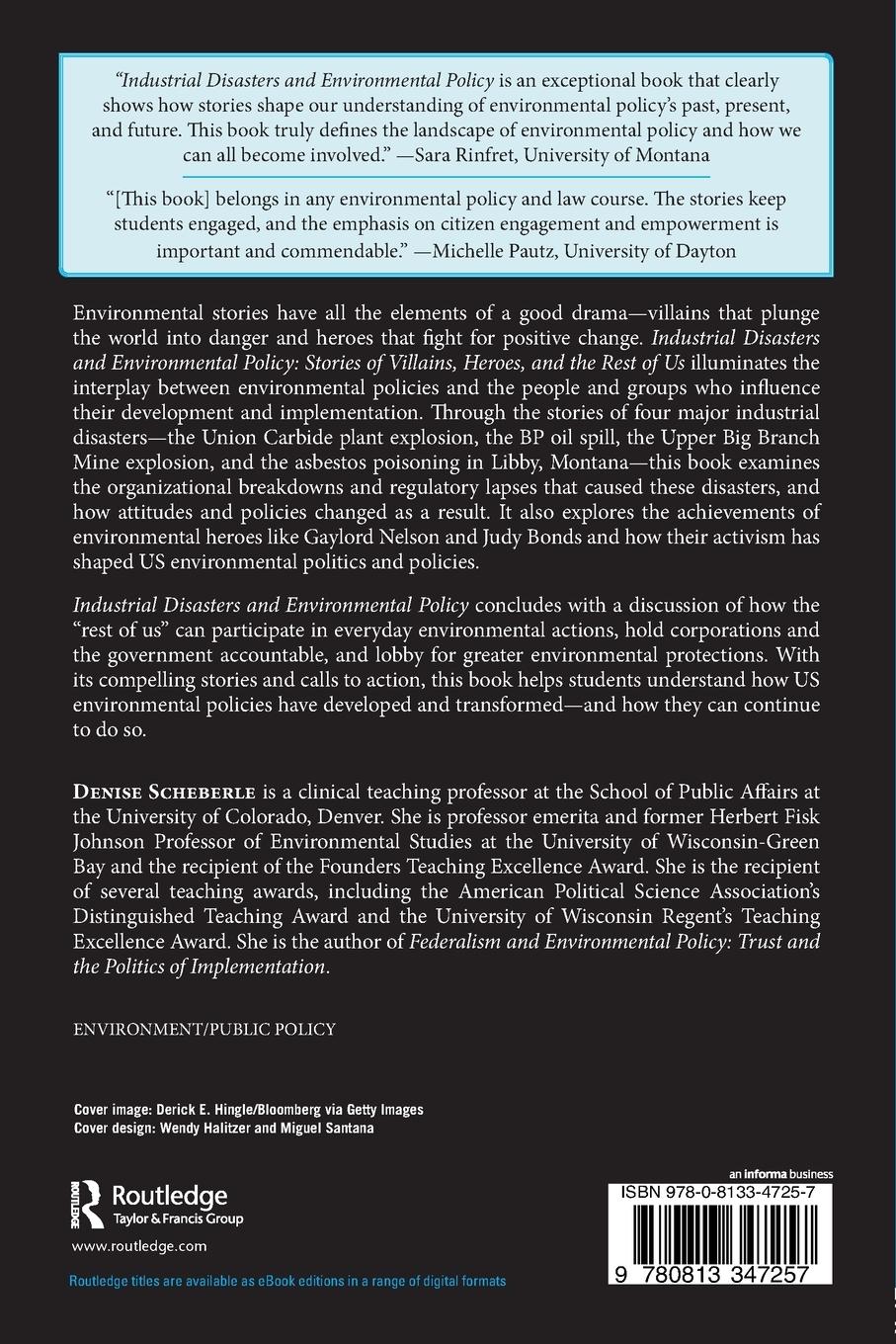 Rückseitencover Industrial Disasters and Environmental Policy