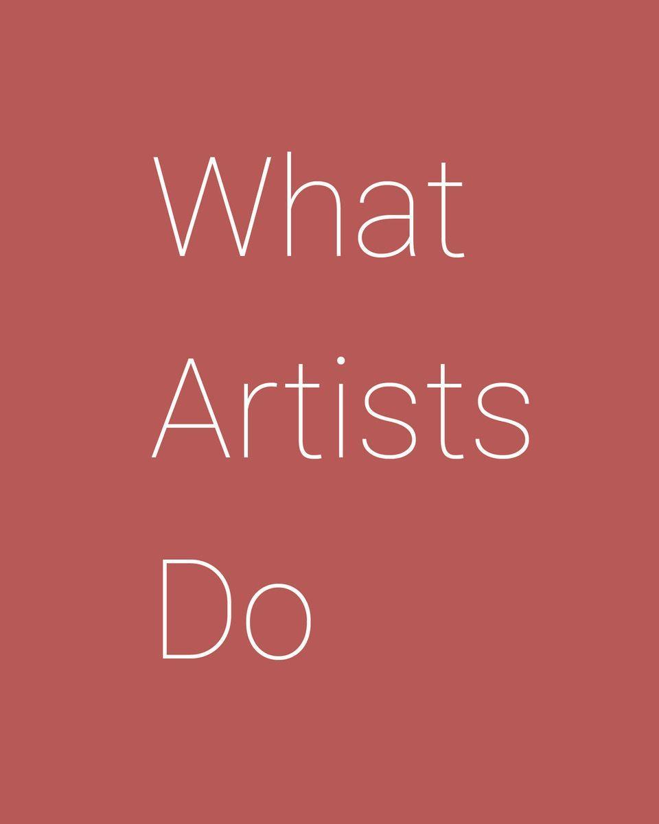 Vorderes Coverbild What Artists Do