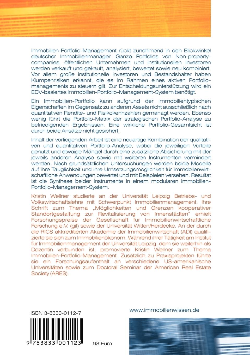 Rückseitencover Entwicklung eines Immobilien-Portfolio-Management-Systems