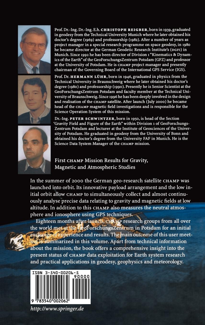 Rückseitencover First CHAMP Mission Results for Gravity, Magnetic and Atmospheric Studies