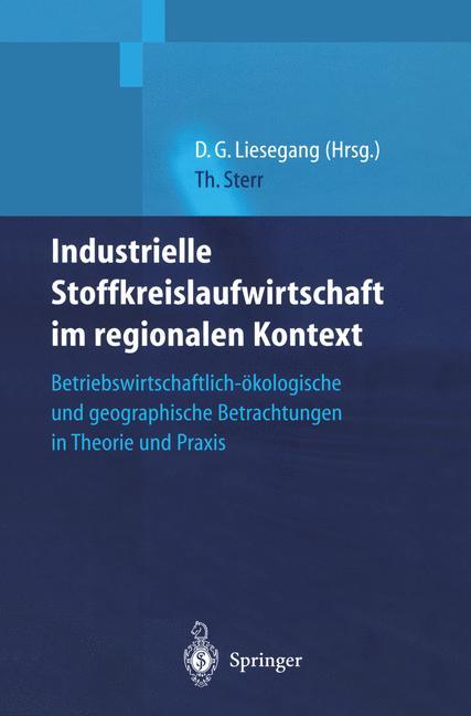 Vorderes Coverbild Industrielle Stoffkreislaufwirtschaft im regionalen Kontext