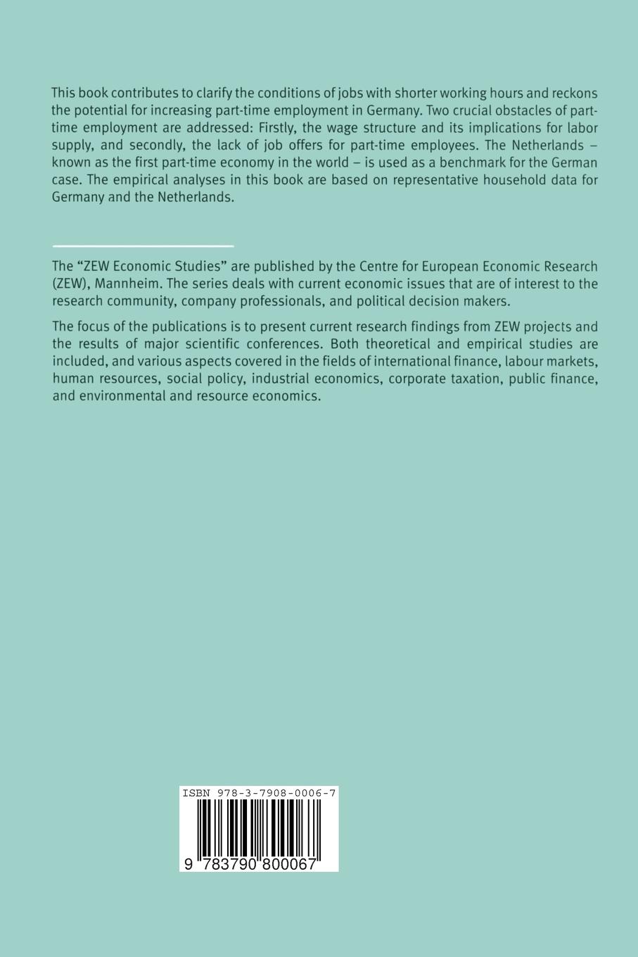 Rückseitencover What Hampers Part-Time Work?