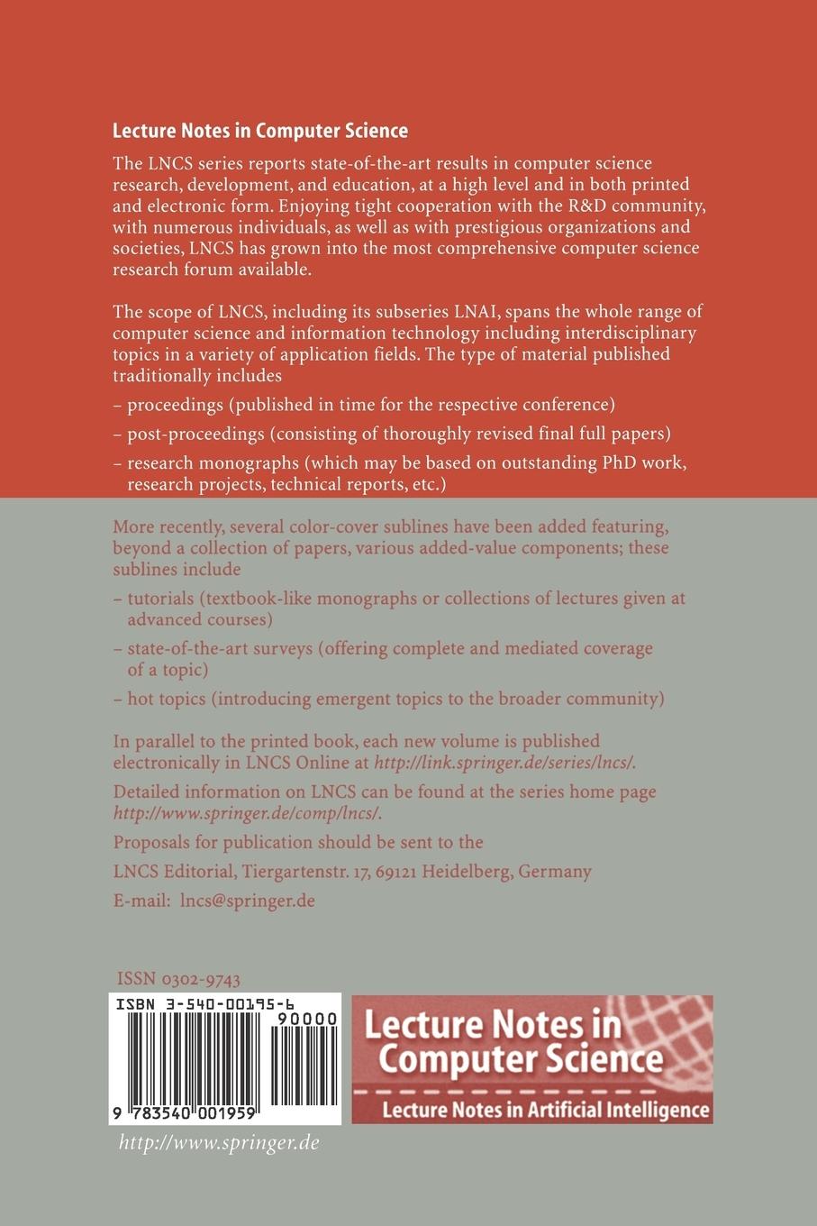 Rückseitencover Advances in Computing Science - ASIAN 2002: Internet Computing and Modeling, Grid Computing, Peer-to-Peer Computing, and Cluster Computing