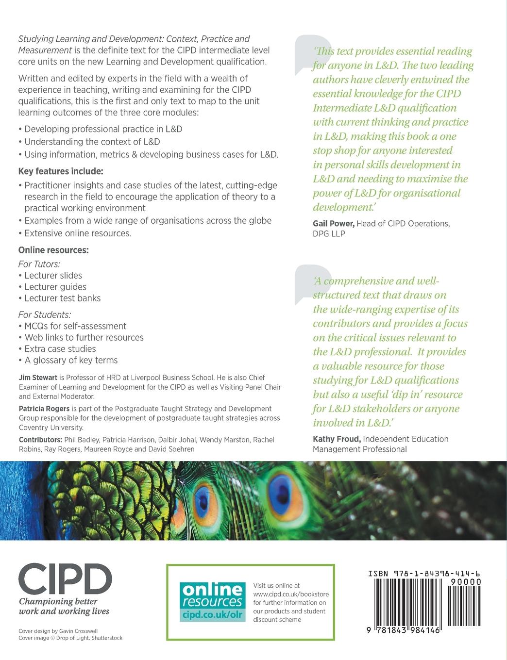 Rückseitencover Studying Learning and Development