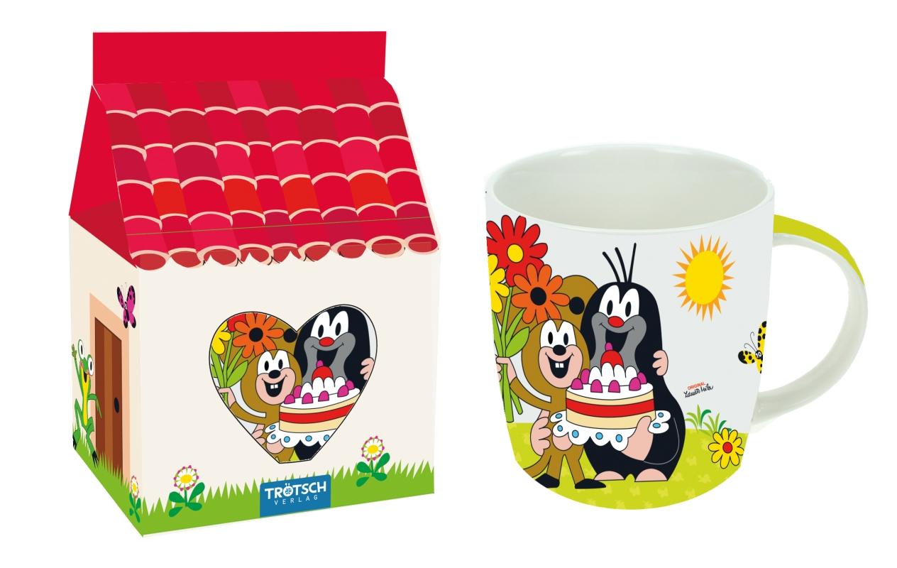 Vorderes Coverbild Tasse "Der kleine Maulwurf" im Papphaus