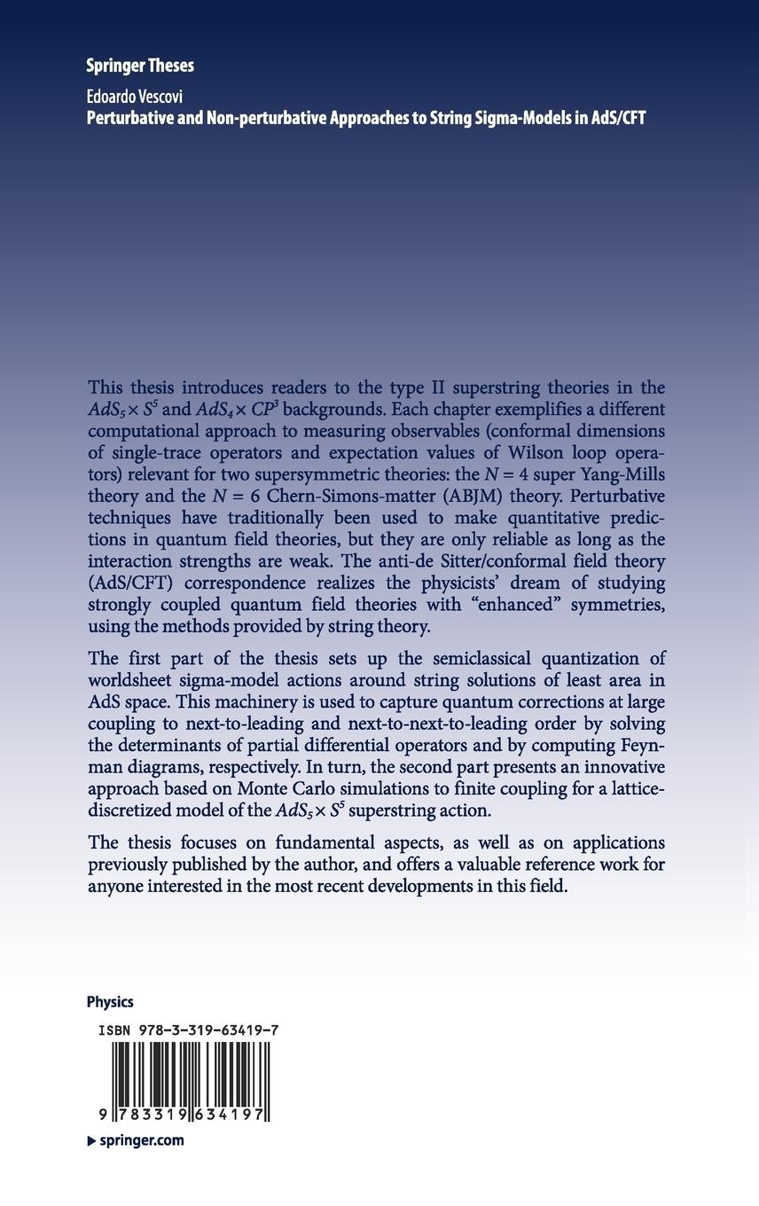 Rückseitencover Perturbative and Non-perturbative Approaches to String Sigma-Models in AdS/CFT