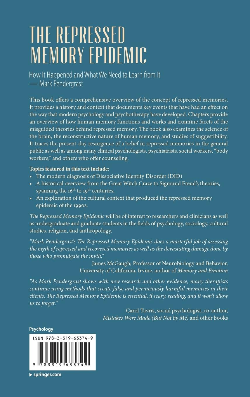 Rückseitencover The Repressed Memory Epidemic
