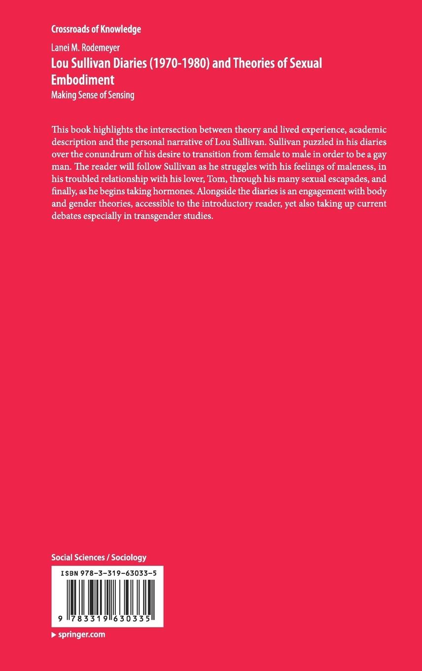 Rückseitencover Lou Sullivan Diaries (1970-1980) and Theories of Sexual Embodiment