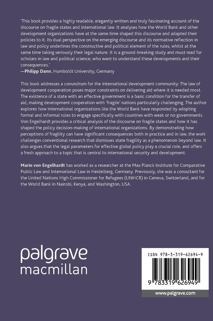 Rückseitencover International Development Organizations and Fragile States
