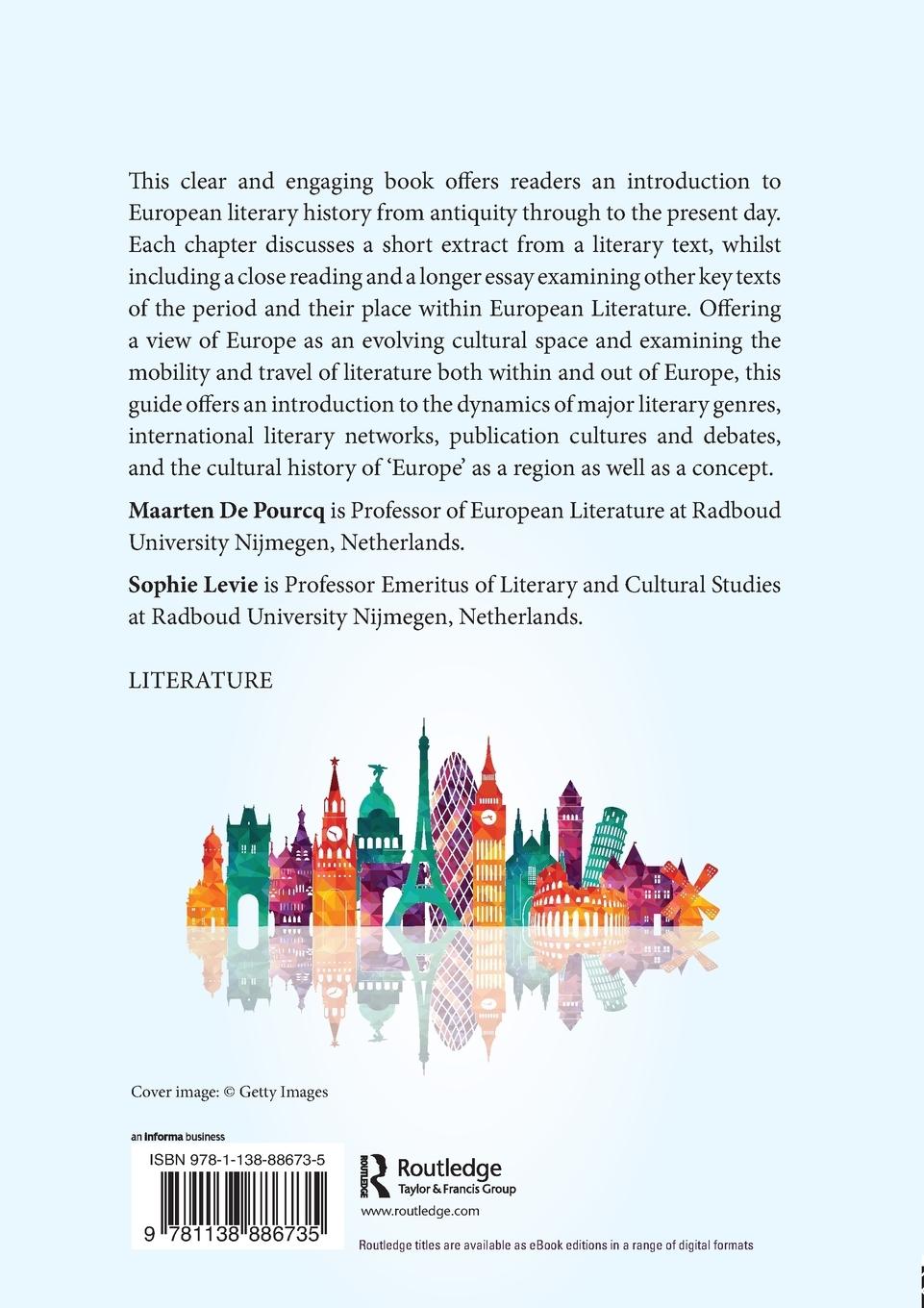 Rückseitencover European Literary History