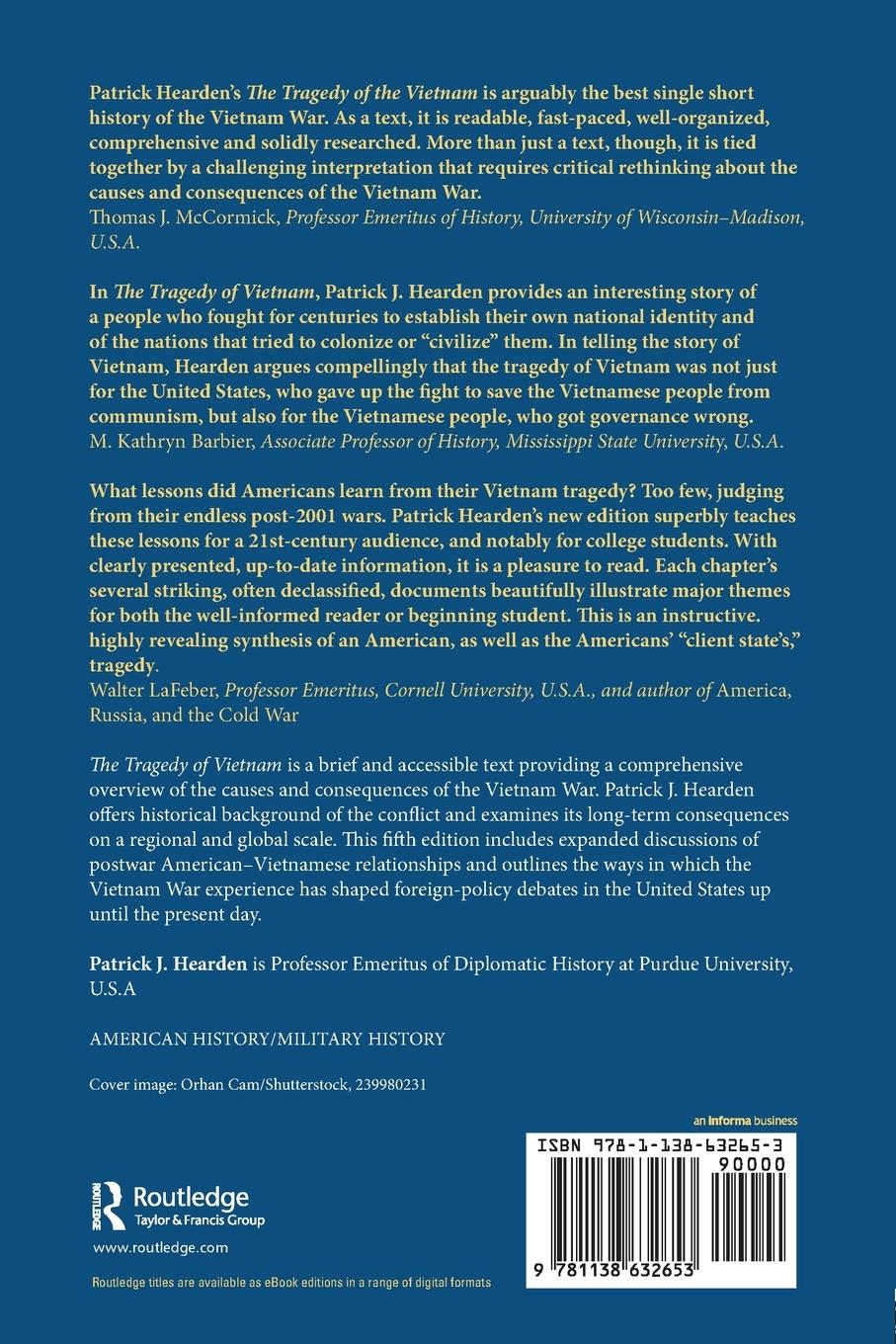 Rückseitencover The Tragedy of Vietnam