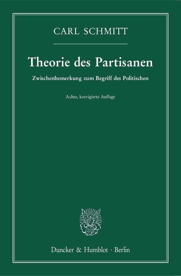 Vorderes Coverbild Theorie des Partisanen.