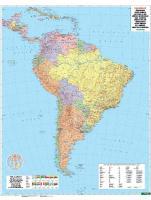 Beispielinhalt (Bild) Südamerika physisch-politisch 1 : 8 000 000. Metallbestäbt