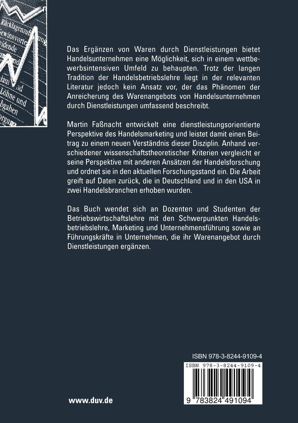 Rückseitencover Eine dienstleistungsorientierte Perspektive des Handelsmarketing