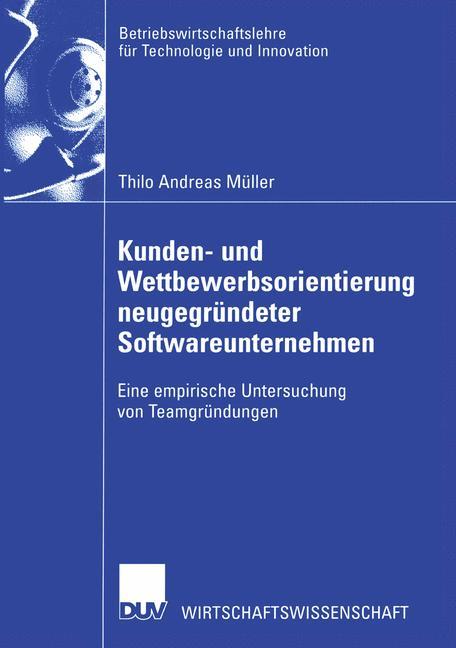 Vorderes Coverbild Kunden- und Wettbewerbsorientierung neugegründeter Softwareunternehmen