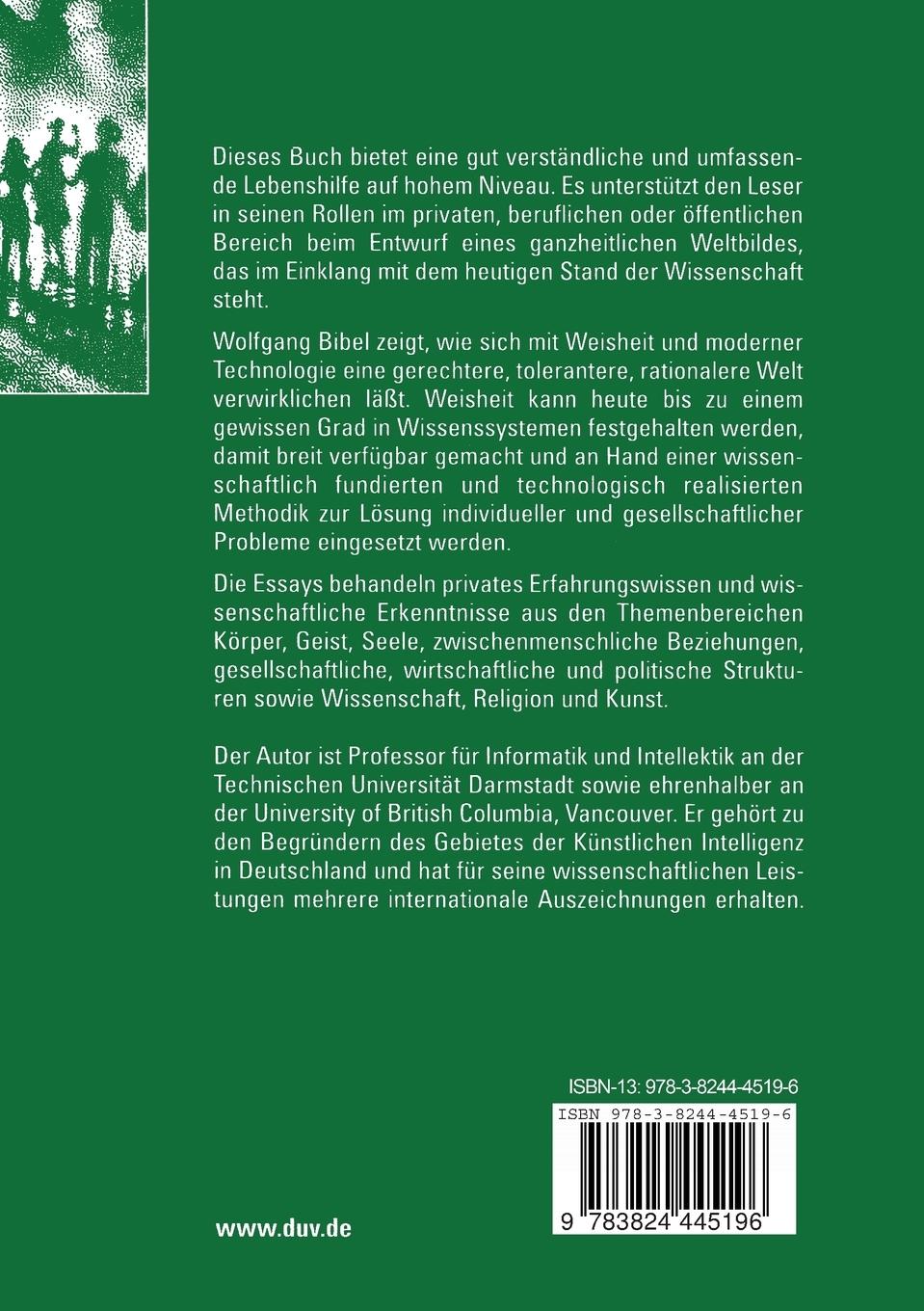 Rückseitencover Lehren vom Leben