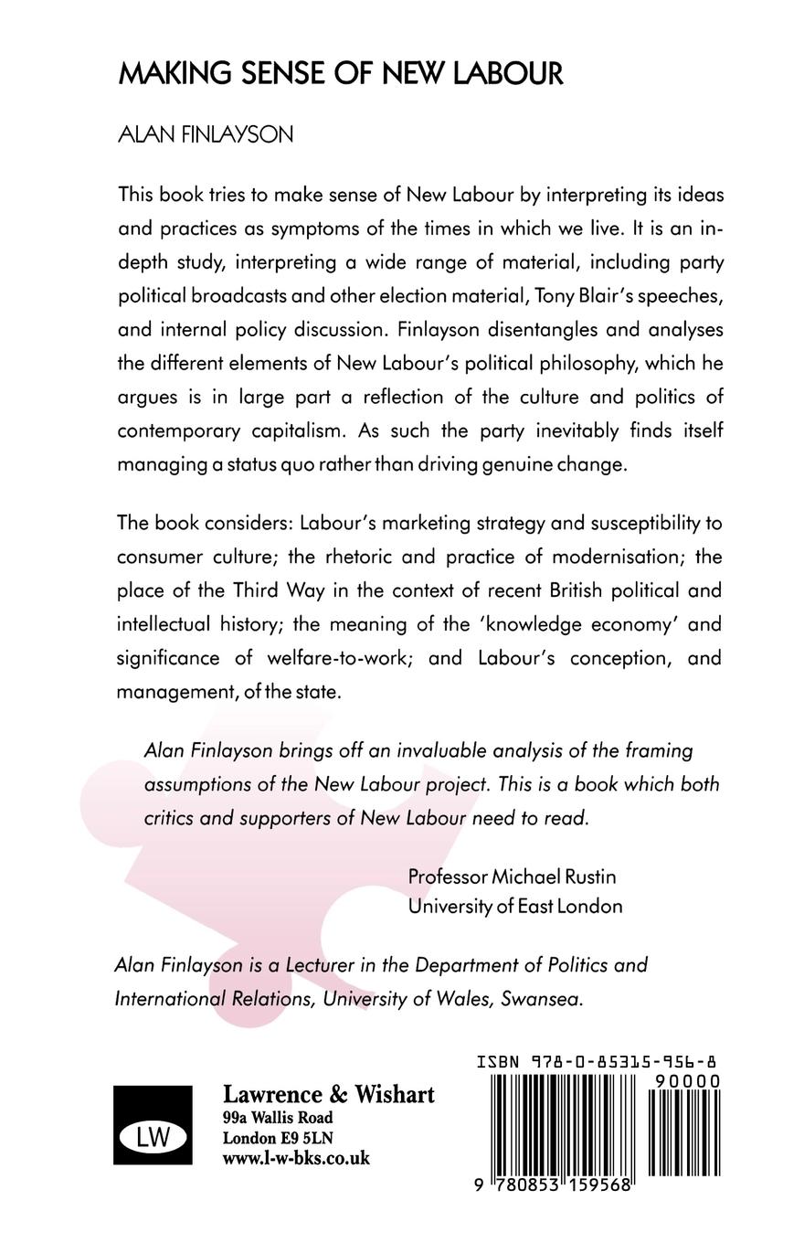 Rückseitencover Making Sense of New Labour