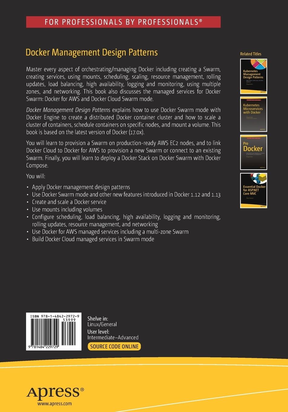 Rückseitencover Docker Management Design Patterns