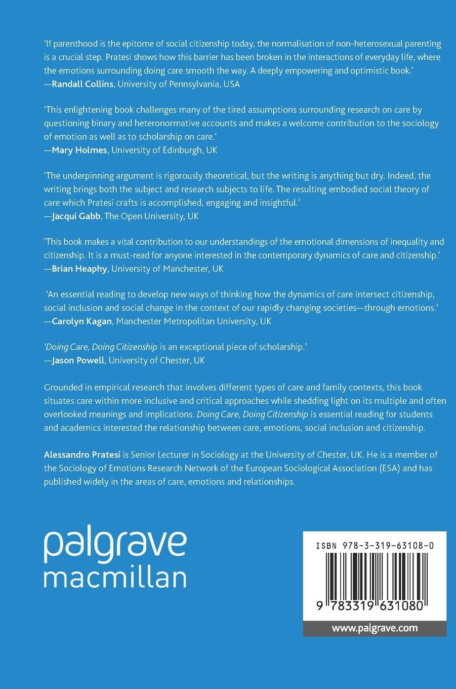 Rückseitencover Doing Care, Doing Citizenship