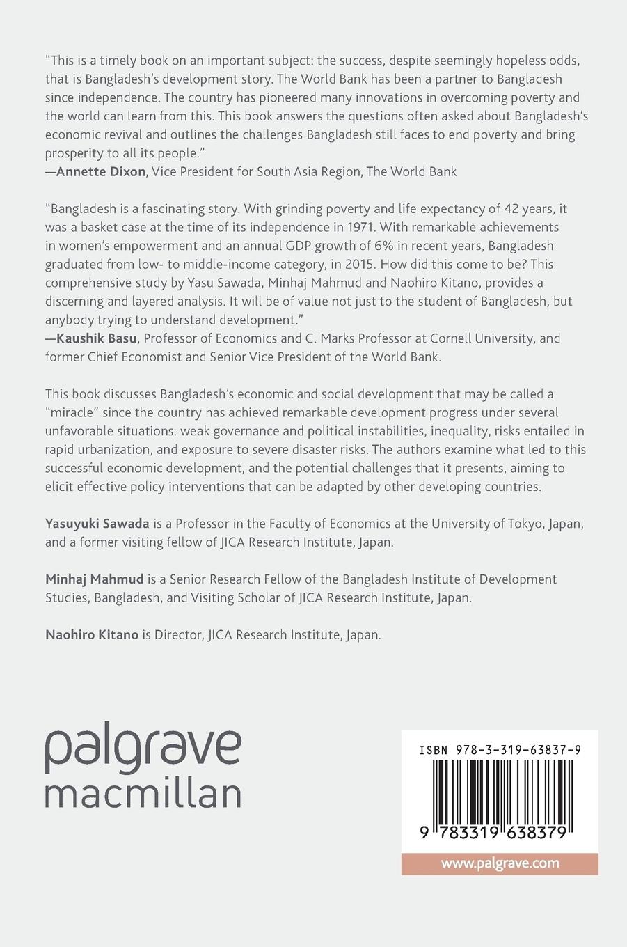 Rückseitencover Economic and Social Development of Bangladesh